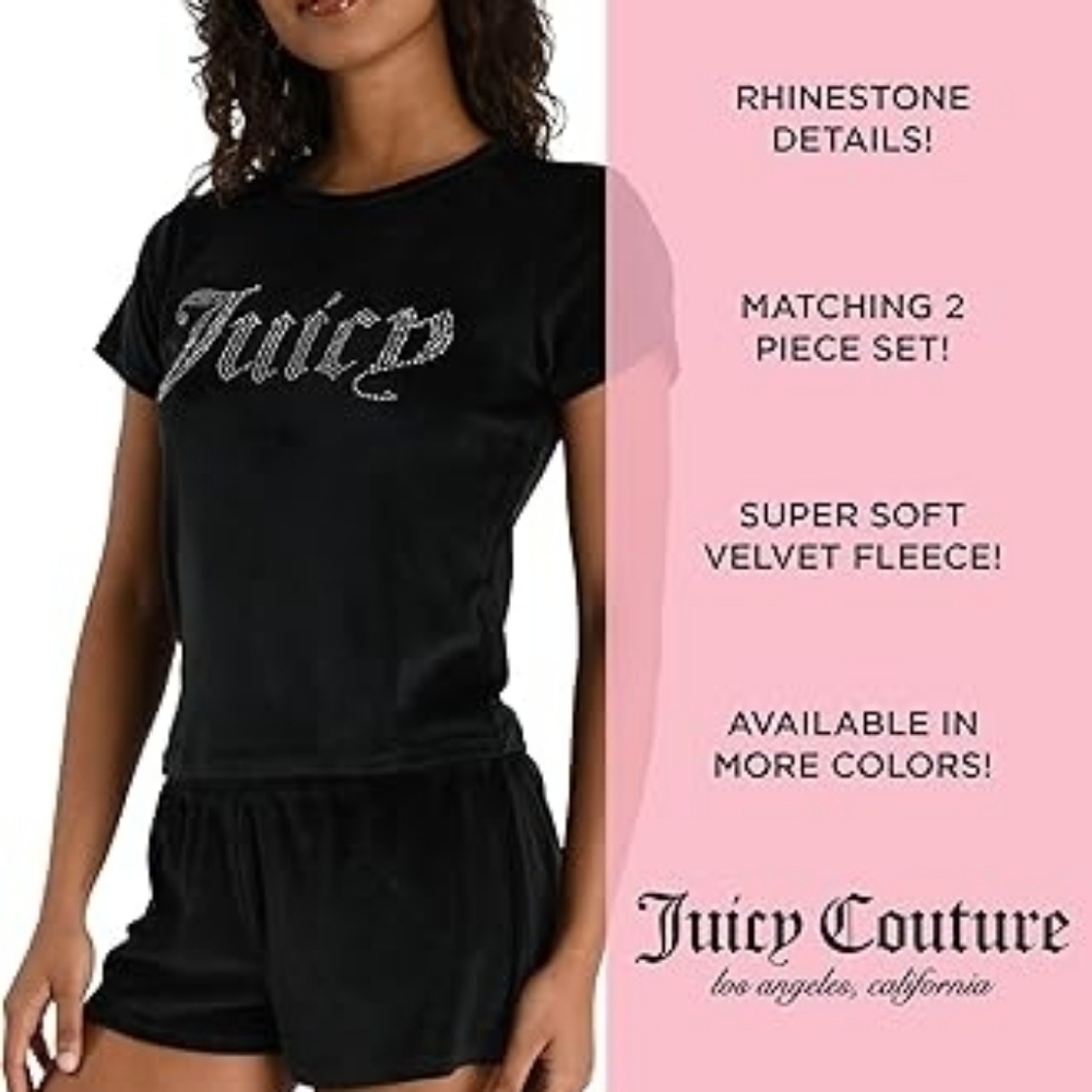Juicy Couture Light Pink/Blush  Short  Velour Payama Set (#B-2)